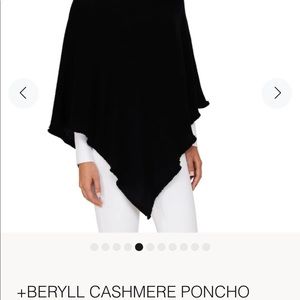 Beryll 100% Cashmere poncho Black NEW
